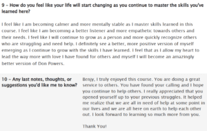Benjy Sherer Coaching - Emotional Fitness and Anxiety Coach Testimonial Screenshot