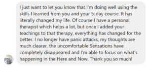 Benjy Sherer Coaching - Emotional Fitness and Anxiety Coach Testimonial Screenshot