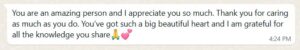 Benjy Sherer Coaching - Emotional Fitness and Anxiety Coach Testimonial Screenshot