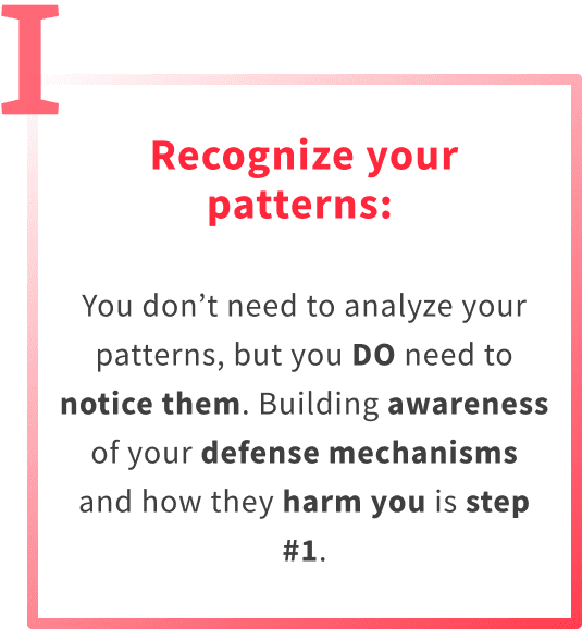 Step 1 to curing anxiety is to start becoming aware of the subconscious cycles and defense mechanisms that control us.