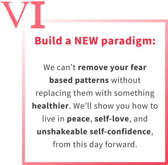 Step 6 to the anxiety relief program: Creating a paradigm of self-love to replace the fear based one we just healed.