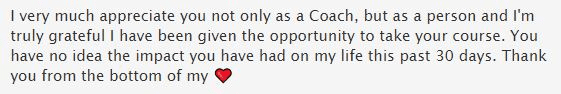 Testimonial from a client who reduced panic attacks from severe PTSD with Emotional Fitness Training.