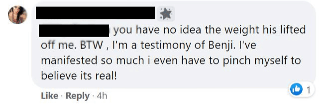 Client testimonial praising Benjy Sherer's Emotional Fitness Training for overcoming anxiety.