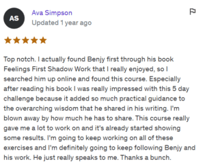 Benjy Sherer Coaching - Emotional Fitness Course Testimonial